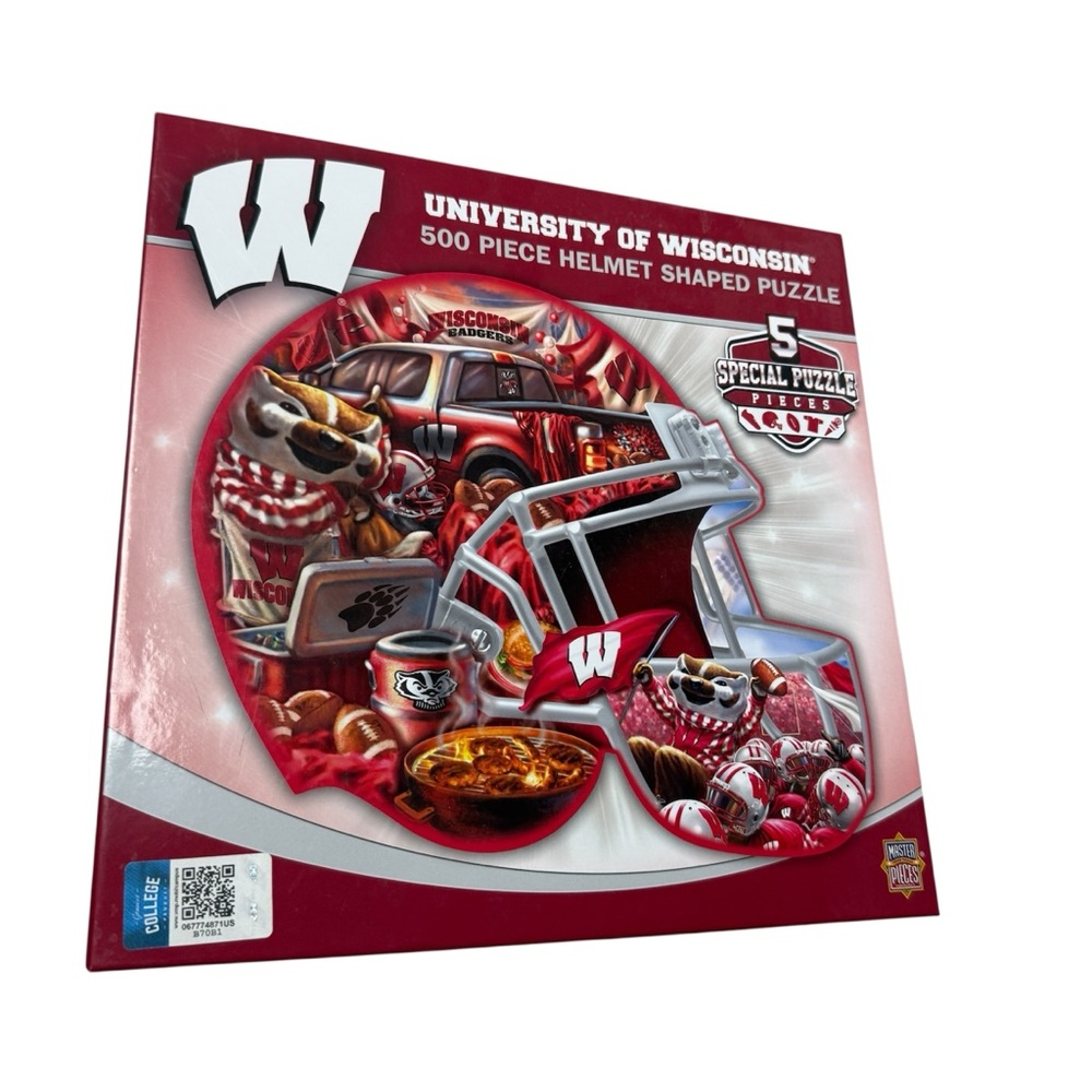 Masterpieces puzzle University of Wisconsin Badgers puzzle Helmet Shaped Puzzle